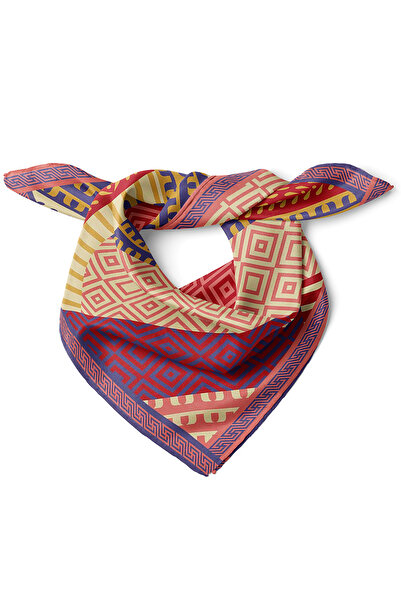 nehir eşarp Dinamik Çizgiler Desen Fular Bandana 50x50 Cm