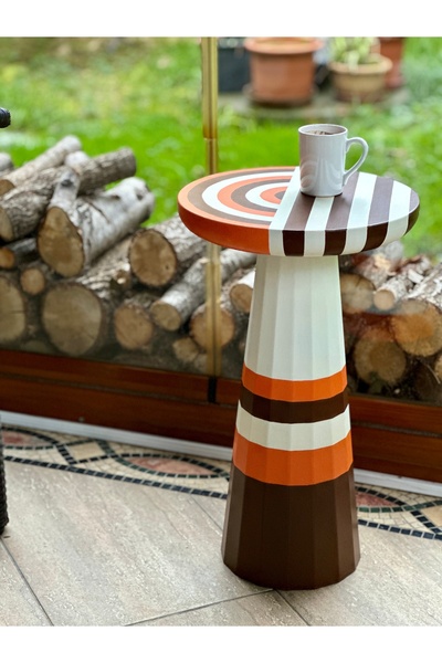 ZenArte El Yapımı Dekoratif Yan Sehpa | Modern Tasarım Sehpa Tabure