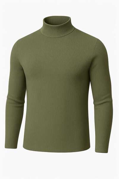 ANATOLIATEKSTILE Unisex Ribbed Suitcase – High Collar, Elastic, Slim Fit Universal size fits S/M