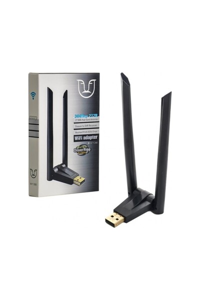 ALFATEC W136 Çift Antenli USB Wi-Fi Adaptör – 300 Mbps Kablosuz Ağ Bağlantısı
