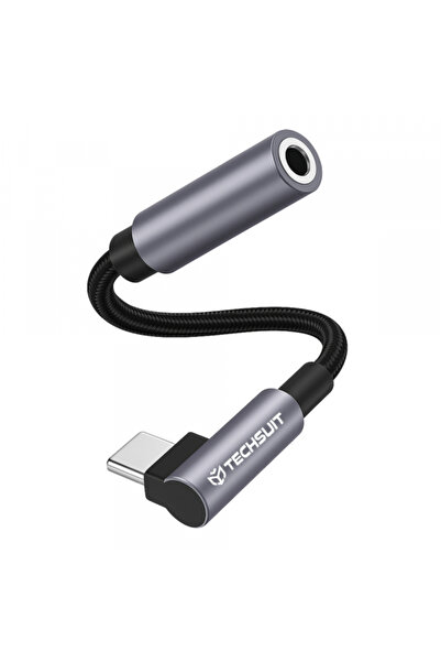 Techsuit Adaptor Audio USB-C - 3.5mm AC7 MusicDox, Gri