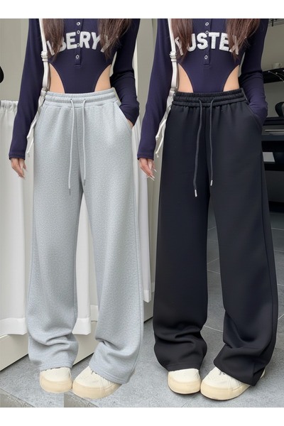 CANDERO بنطلون رياضي شتوي مبطن بالصوف للنساء مبطن بالقطن من الداخل قطعتين (أس...