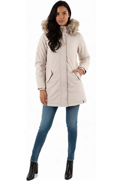 ONLY KADIN KIŞLIK PARKA,KIŞLIK KABAN BEJ RENGİ