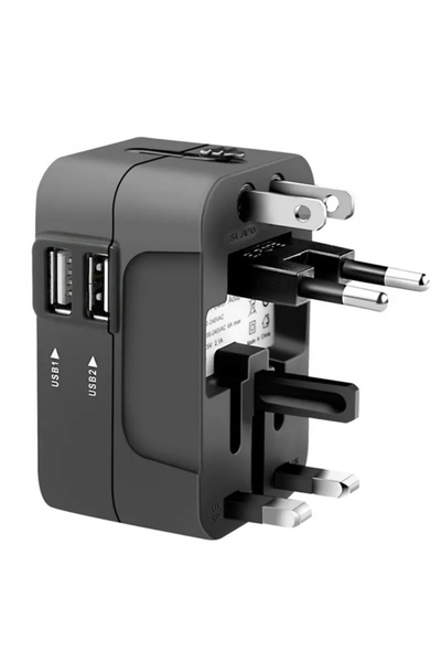 Techsuit Incarcator Retea HHT202 Travel, 10W, 2A, 2 x USB-A, Negru