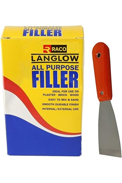 Raco Langlow All Purpose Crack Filler for Plaster, Brick and Wood Easy Mix 1.5Kg with Scraper 2''