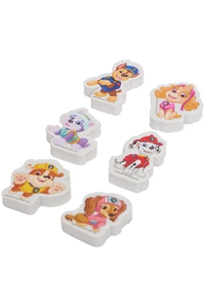 NİCKELODEON Set de radieră 6 piese, Patrula Cățelușilor, pentru școală, personaje TV, multicolor