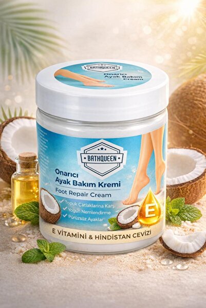 Bathqueen Onarıcı Ayak ve Topuk Çatlak Kremi 200 ML