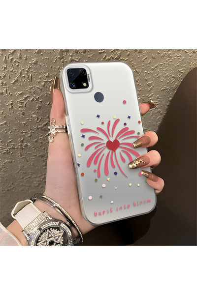 Hontinga حافظة متوافقة مع هاتف Realme C15، حافظة هاتف صلبة مضادة للسقوط، فتاة...