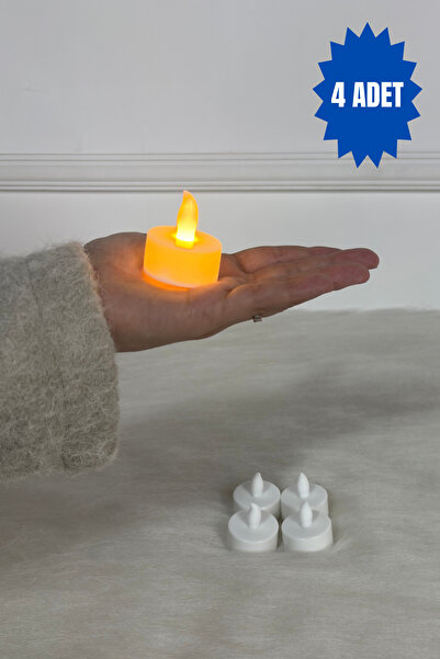 AZREN STORE Beyaz Led Mum, Led Işıklı Konsept Hediyelik,Doğum Günü,Sürpriz Ku...
