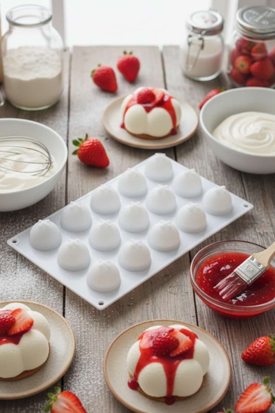 PASTRY PLANET Professional Silicone Strawberry Pastry Mold & French Pastry Mold