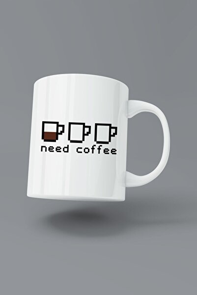 Mio Life Need Coffee Printed Porcelain Mug