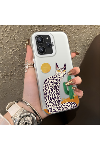 Hontinga حافظة متوافقة مع هاتف Redmi 12 4G، حافظة صلبة مضادة للسقوط، حيوان لطيف