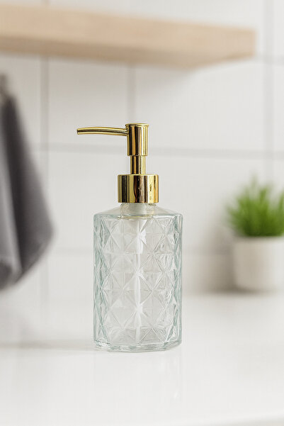 NZR Gold kapaklı kristal tasarım sıvı sabunluk