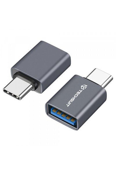 Techsuit Adaptor OTG USB-C - USB-A A8 SlateVolt, Gri