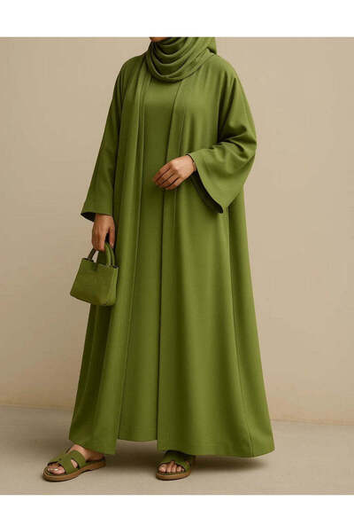 MayaCloset Premium Nidah Fabric Mira Abaya & Kimono & Ferace(With Inner)