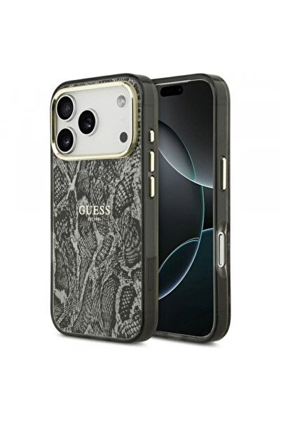 Guess Husa MagSafe pentru Apple iPhone 17 Pro, Guess, Python Pattern, Neagra