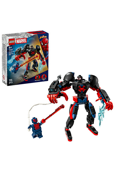 LEGO ®   ǀ Marvel Miles Morales Robot vs. Spider-Man 2099 76337 - Set de construcție de jucării pentru 6 ani în sus (135 piese)