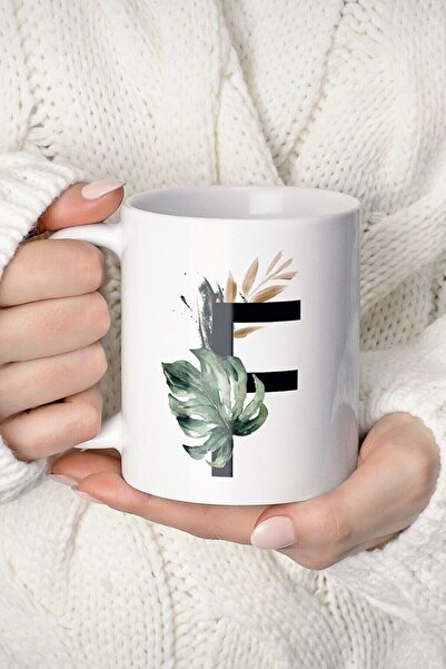Mio Life Letter F Printed Tropical Collection Mug