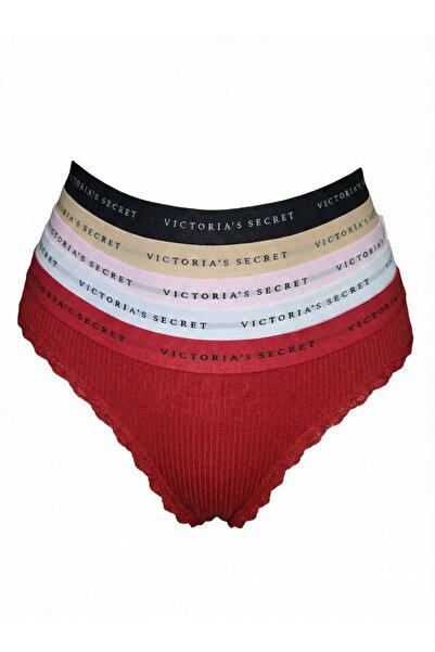 AnoaSales Set de chiloti tanga cu logo - 5 perechi, Multicolor, 2XL