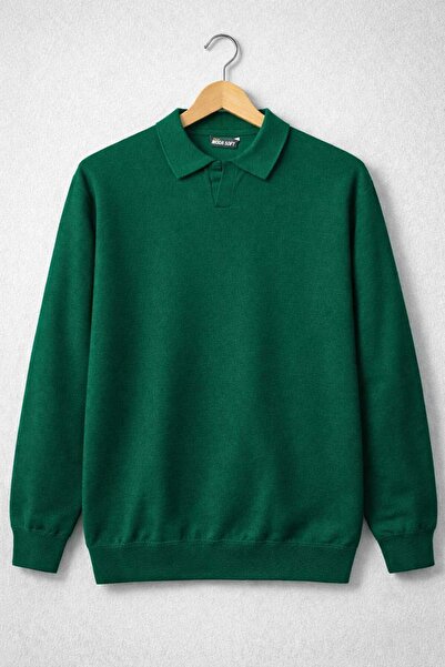 ZMODA SOFT Polo Open Collar Old Money Knitted First Quality Soft Long Sleeve ...