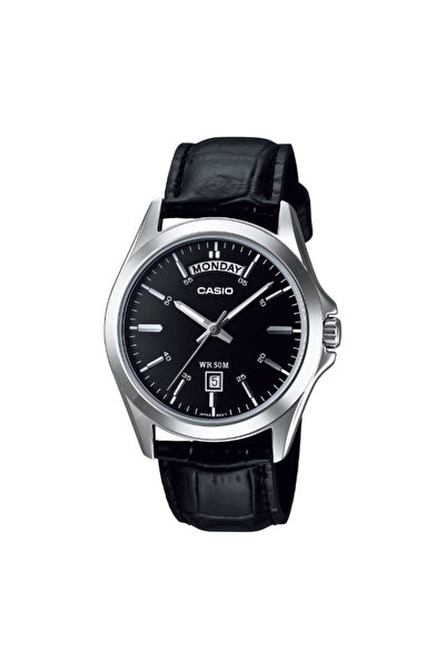 Casio Men's Analog Black Dial Watch - MTP-1370L-1A