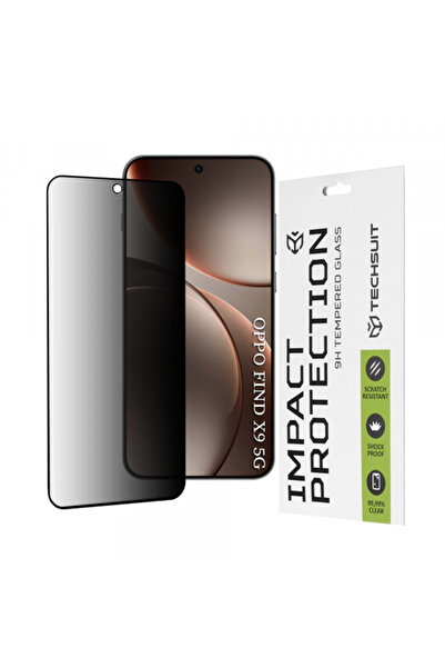Techsuit Προστατευτικό οθόνης απορρήτου για Oppo Find X9, σκληρυμένο γυαλί, π...