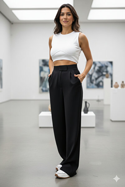 mooishan We-Rayss Women's High Waist Velcro Waist Palazzo Pants Season 2026