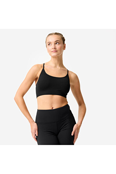 Decathlon Ribbed Sports Bra - Black