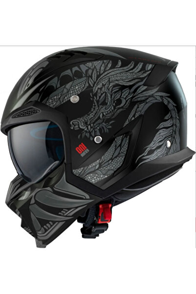 AXXIS Motosiklet Kaskı Hunter SV Oni B2 Mat Gri Sport Moduler Kask Off-Road