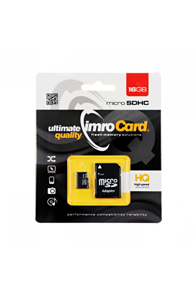 Imro Card Memorie microSDHC Imro, 16Gb, Clasa 10 / UHS-1 U1, Cu Adaptor