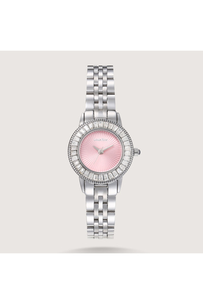 Louis Nice ساعة نسائية ستيل بإطار ملفت