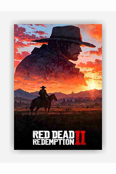 fırsatlar diyarı Red Dead Redemption 2 Game Kağıt Poster - Çerçevesiz