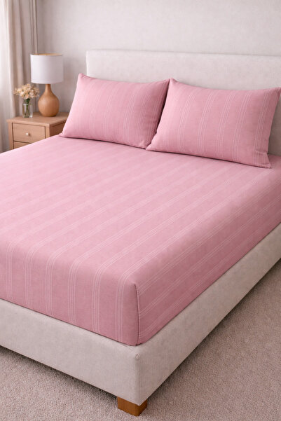 metin tekstil Cotton Buldan Woven Washed Double Elastic Fitted Sheet