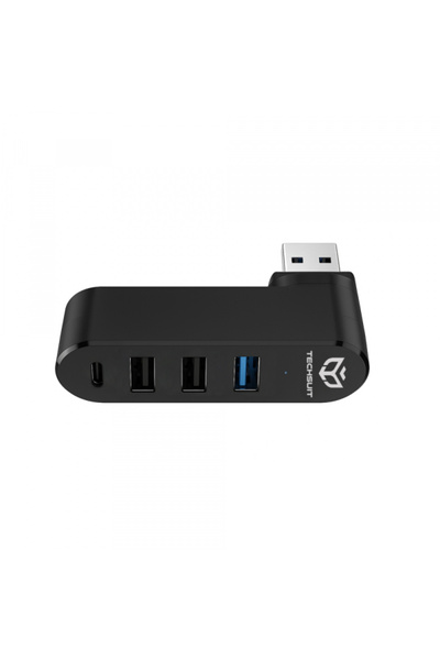 Techsuit Hub USB H17 SplitterNode, 4in1, Negru