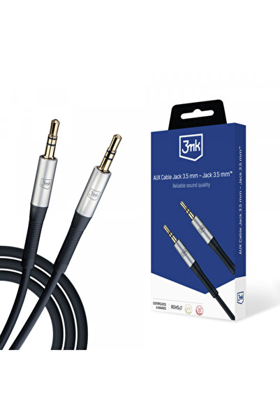 3MK Cablu Audio 3.5mm - 3.5mm 3MK, 1m, Negru