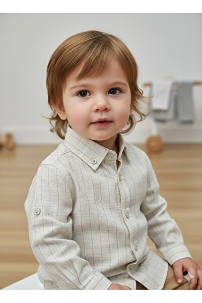 woorage cuties Cuties Woorage Erkek Bebek Çizgili Gömlek