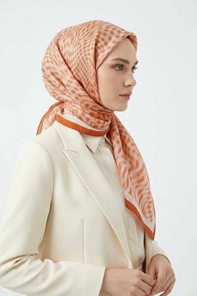 Akel وشاح ربيعي بنمط مخطط بيضاوي