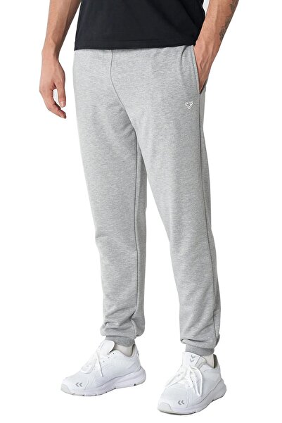 hummel 931893 Gri Erkek Daralan paça Beli Paçası Lastikli Alt Eşofman