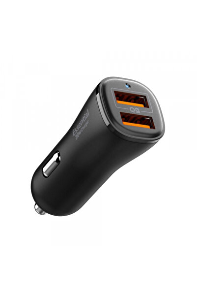 Spigen Incarcator Auto EV302 Essential, 30W, 3A, 2 x USB-A, Negru