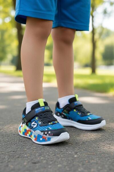 Tuğba Ortopedi 03 حذاء رياضي مريح باللون الأزرق للأولاد من شركة أورثوبيديك