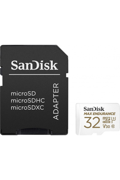 SanDisk Card Memorie microSDHC MAX Endurance, 32Gb, Clasa 10 / UHS-1 U3, Cu Adaptor