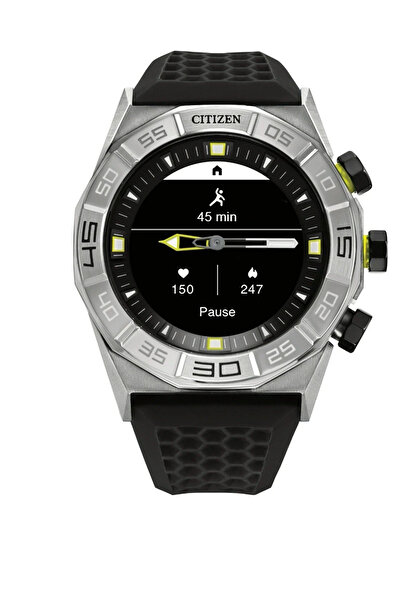 Citizen CZ Smart JX1000-03E Silver Black Rubber Strap