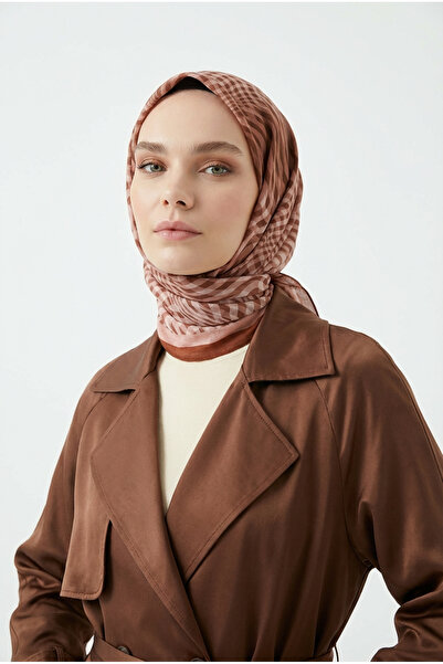 Akel وشاح ربيعي بنمط مخطط بيضاوي