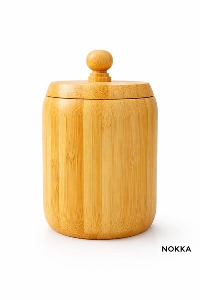 NOKKA Bamboo Lid Jar, Spice Jar Small Size 11X8 cm