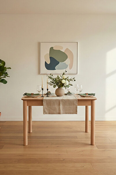 Woodenbend Elena Natural Ahşap 80x120 cm – Açıldığında 80x150 cm,Bohem & İska...