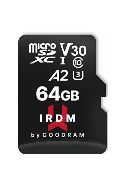 Goodram Card Memorie microSDXC IRDM, 64Gb, Clasa 10 / UHS-1 U3, Cu Adaptor