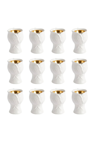 mawfoor Luxury white ceramic incense burner sets with a modern design - 12 pieces