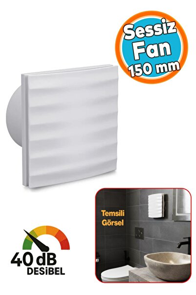 NZB Banyo WC Aspiratör Fanı Süper Sessiz 12 W Kapaklı Düz 150 mm Duvar Tipi T...