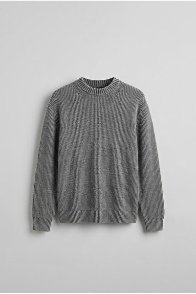 ablukaonline Men's Oversized Washable Heavy Premium Sweatshirt Gray