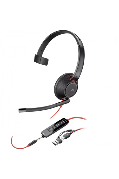 HP Casca Call Center USB-C / USB-A Poly Blackwire C5220, Neagra 8X230AA